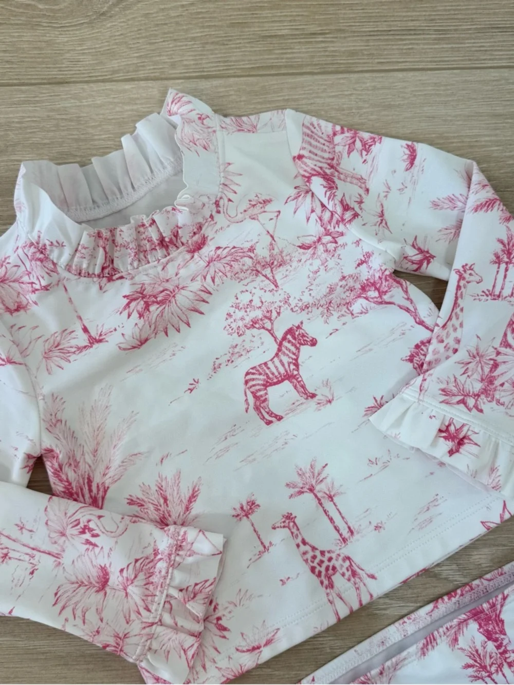 Janie and Jack Recycled Animal Friends Toile Rash Guard Swimsuit